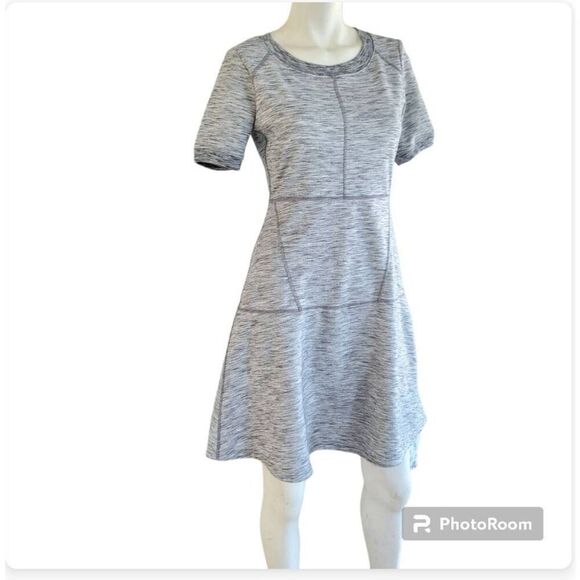 Athleta women's Sz XS En Route light gray space dye dress - Picture 3 of 8